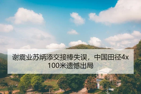 谢震业苏炳添交接棒失误，中国田径4x100米遗憾出局